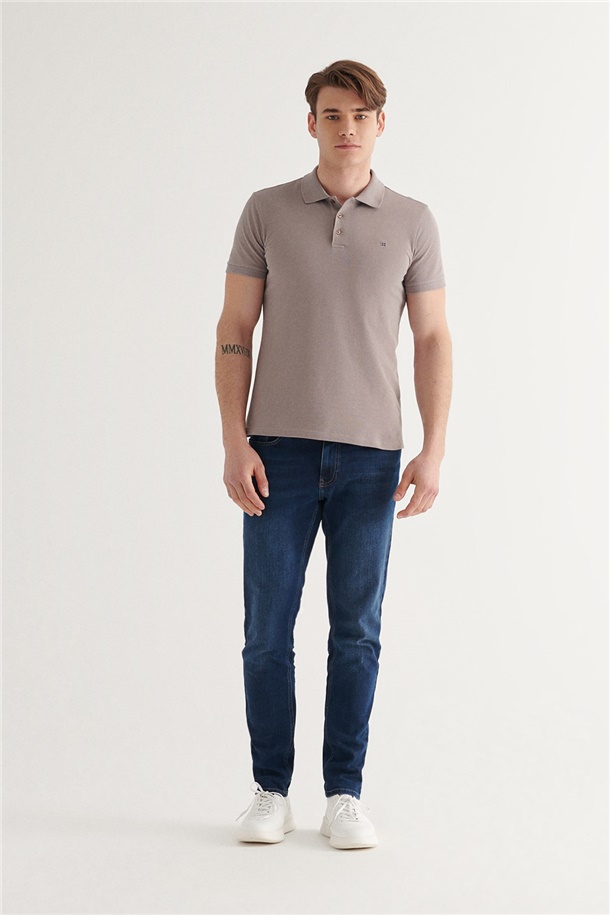 Polo Yaka Düz T-Shirt