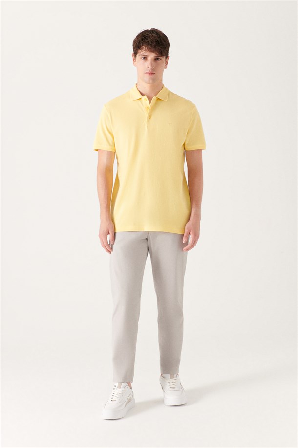 Polo Yaka Düz T-Shirt