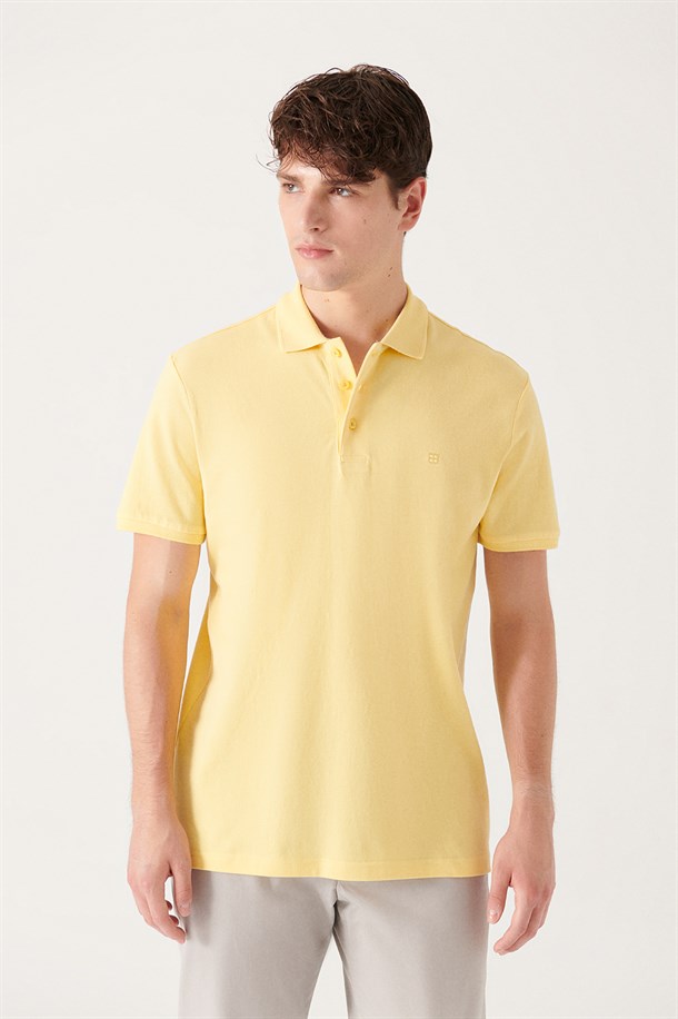 Polo Yaka Düz T-Shirt