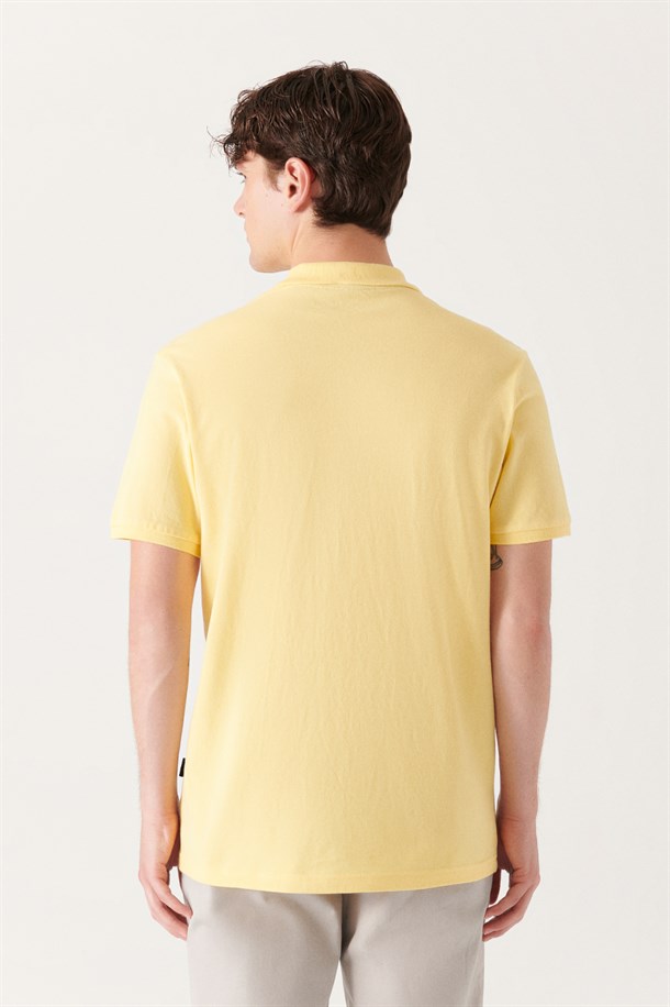Polo Yaka Düz T-Shirt