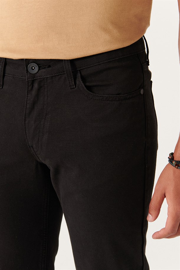 Siyah 5 Cepli Slim Fit Pantolon