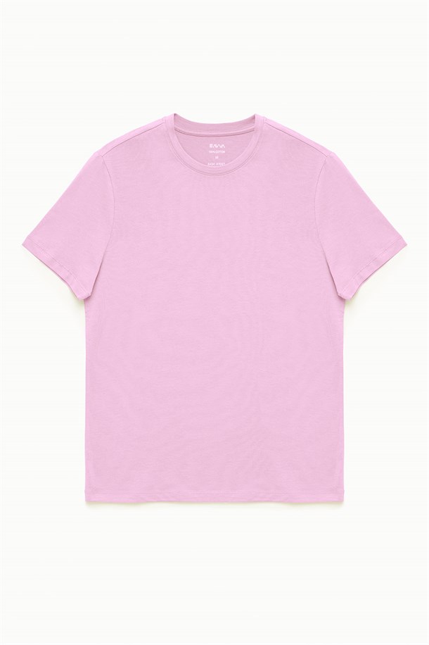Siyah-Bej-Sarı-Açık Pembe-Yeşil 5'li Bisiklet Yaka Düz T-Shirt