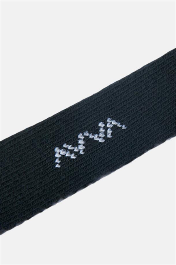 Siyah-Beyaz 2'li Düz Sneaker Çorap