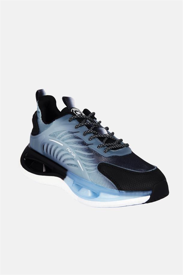 Siyah Esnek Taban Sneaker Ayakkabı