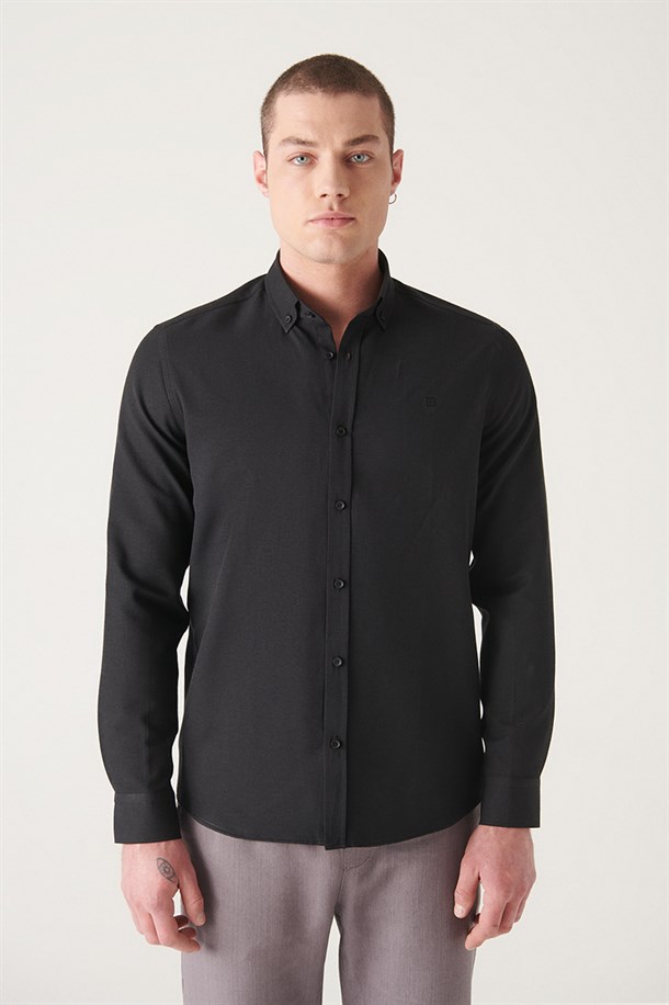 Oxford Düğmeli Yaka Slim Fit Gömlek