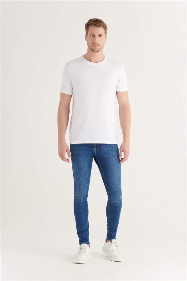 2'li Bisiklet Yaka Düz T-Shirt
