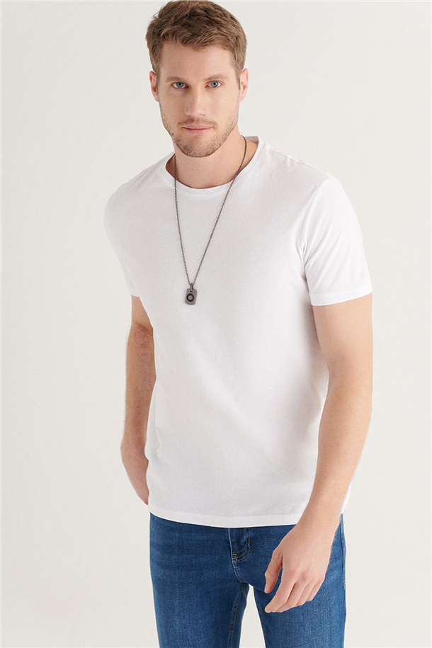 2'li Bisiklet Yaka Düz T-Shirt