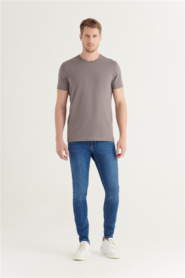 3'lü Bisiklet Yaka Düz T-Shirt