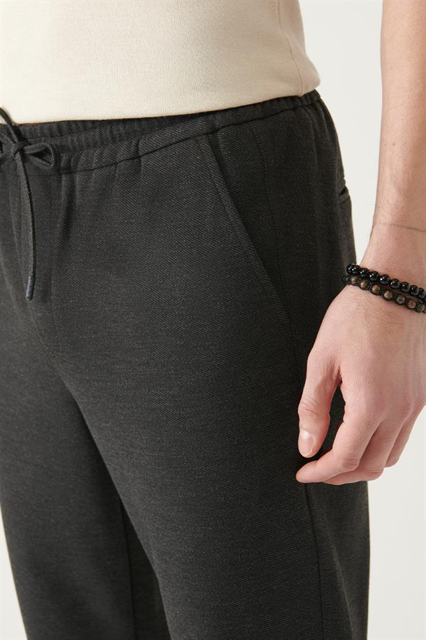 Antrasit Dokuma Jogger Pantolon