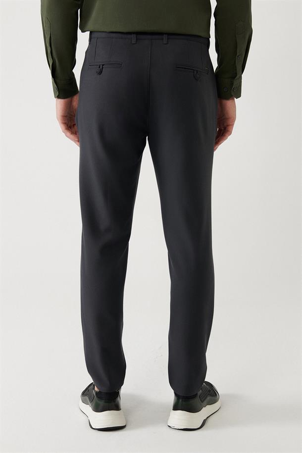 Antrasit Yumuşak Tuşeli Slim Fit Chino Pantolon