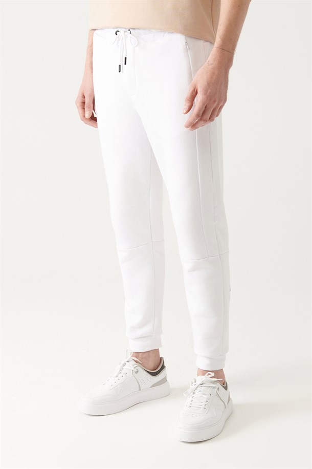 Beyaz Baskılı Jogger