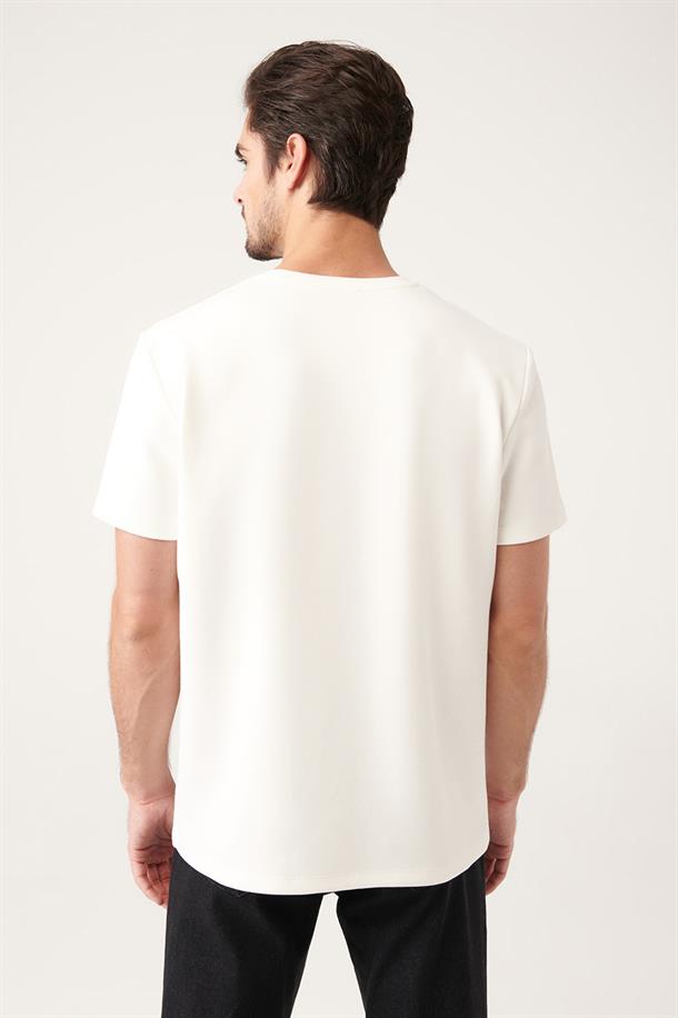 Beyaz Baskılı T-shirt
