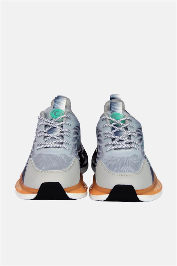 Gri Esnek Taban Sneaker Ayakkabı