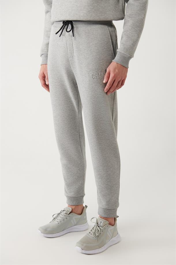 Gri Gofre Baskılı Jogger
