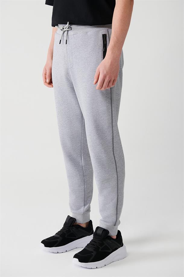 Gri Şeritli Jogger