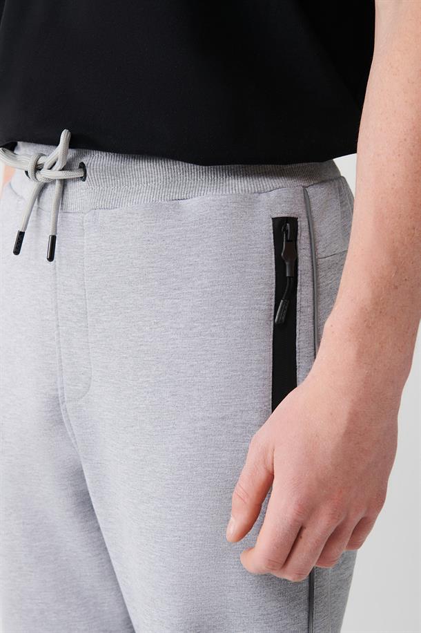 Gri Şeritli Jogger