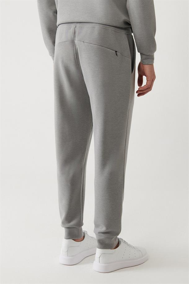 Gri Soft Touch Kumaş Jogger