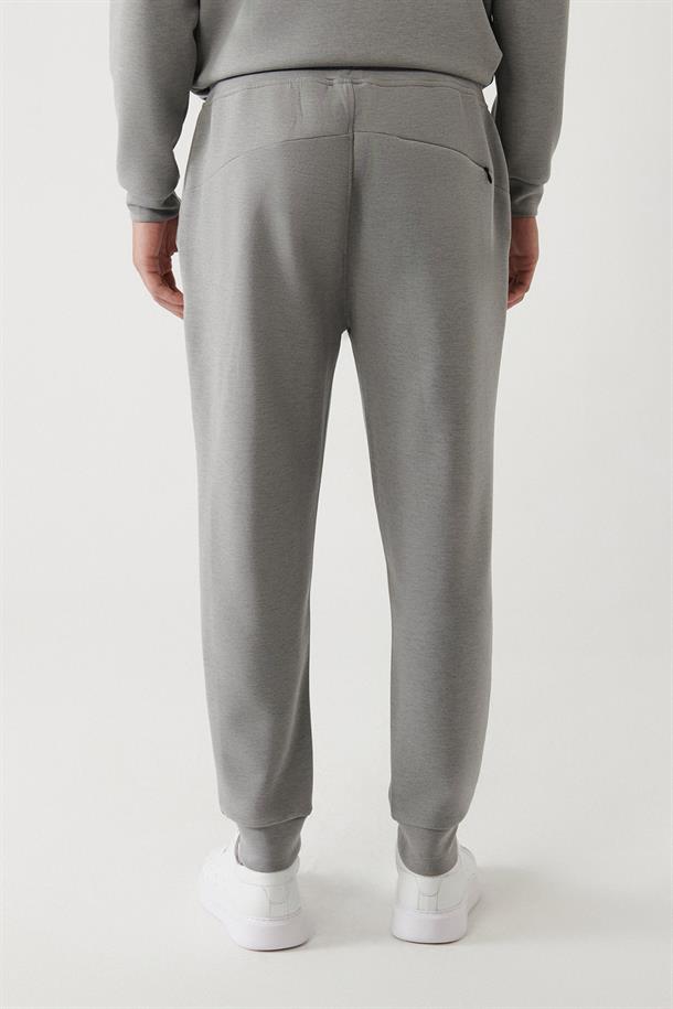 Gri Soft Touch Kumaş Jogger
