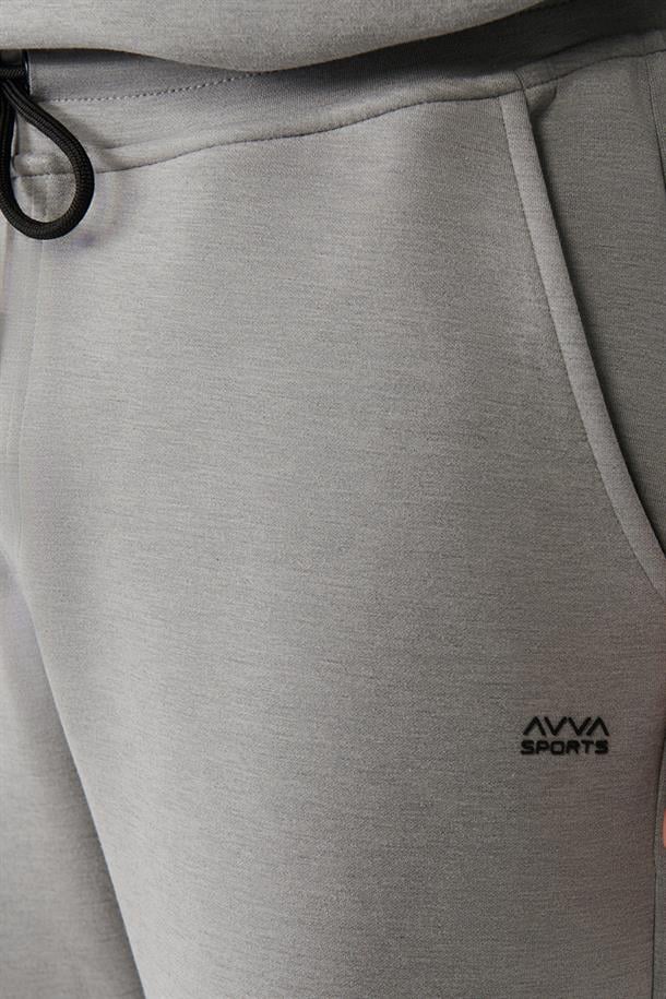Gri Soft Touch Kumaş Jogger