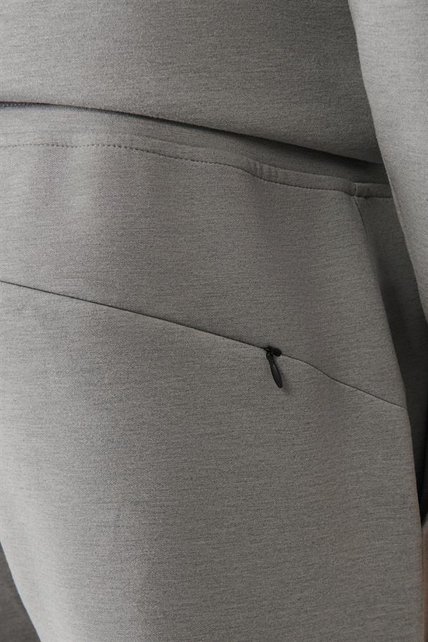 Gri Soft Touch Kumaş Jogger