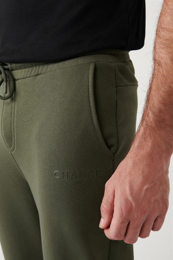 Haki Piramid Baskılı Jogger