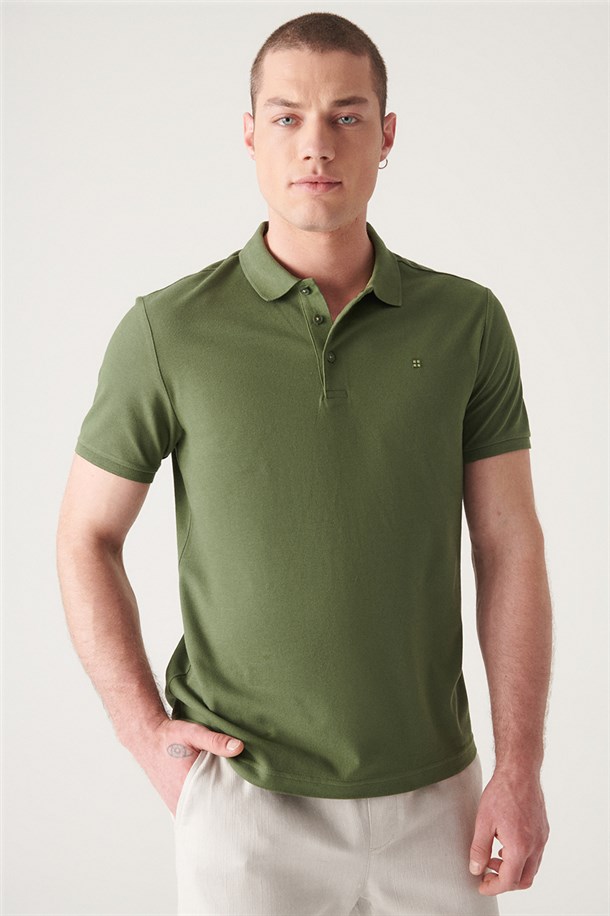 Polo Yaka Düz T-Shirt