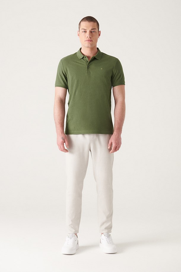 Polo Yaka Düz T-Shirt