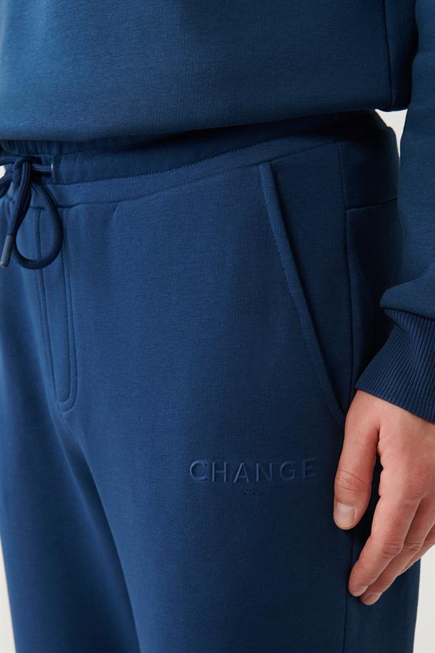 İndigo Piramid Baskılı Jogger