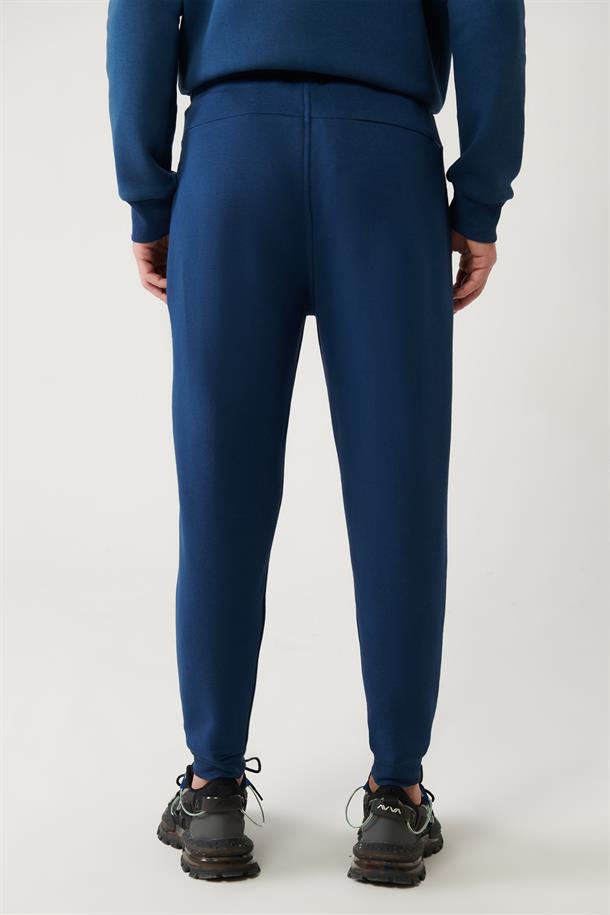 İndigo Piramid Baskılı Jogger