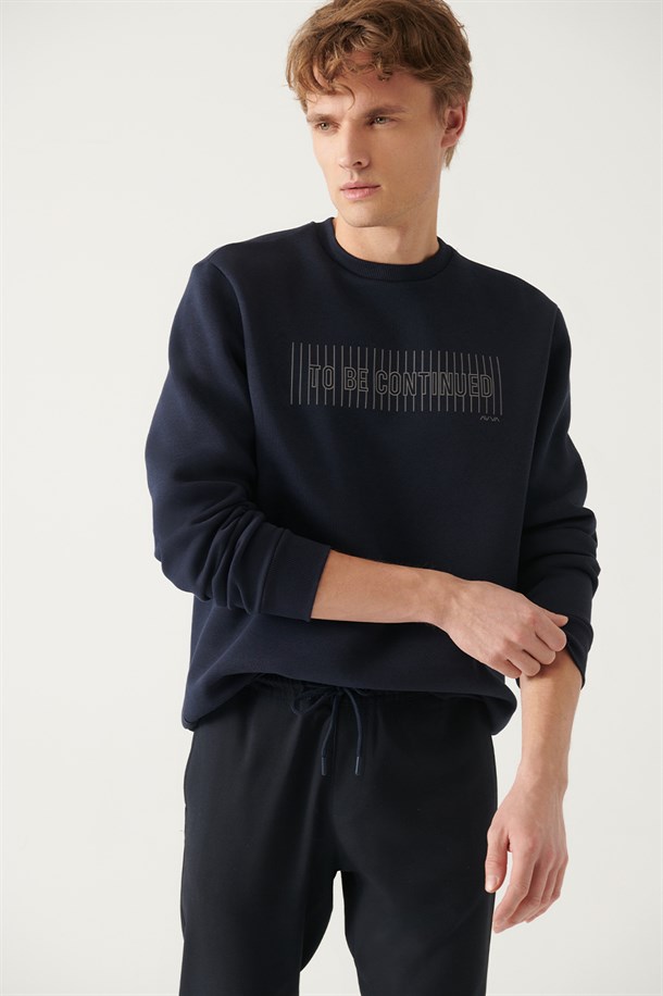 Reflektör Baskılı Sweatshirt
