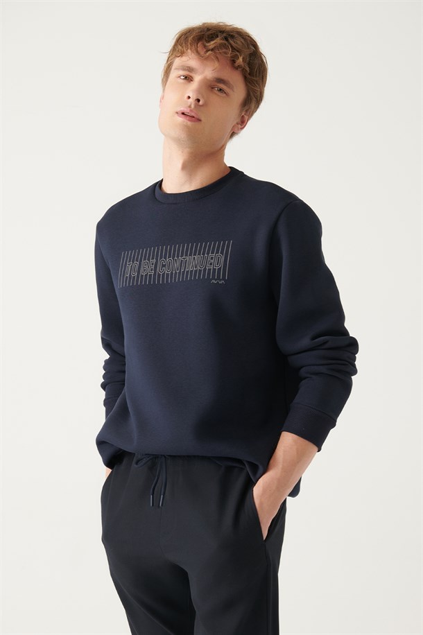 Reflektör Baskılı Sweatshirt