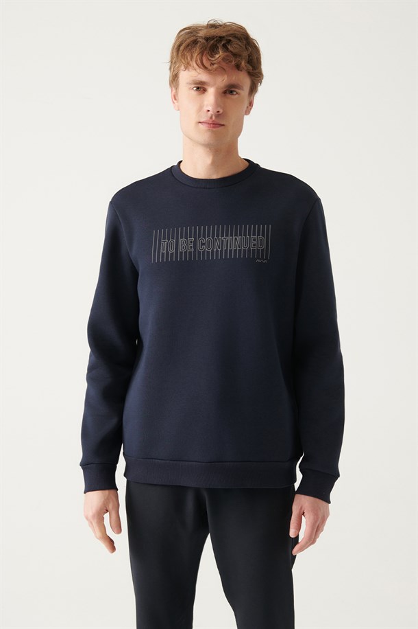 Reflektör Baskılı Sweatshirt