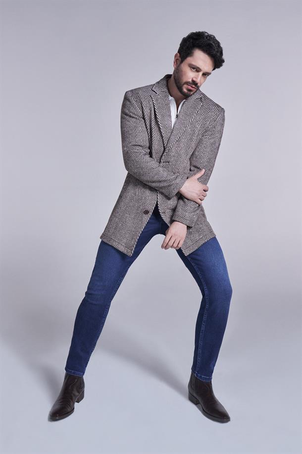 Lacivert Eskitme Yıkamalı Denim