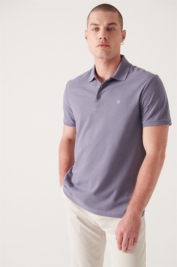 Polo Yaka Düz T-Shirt