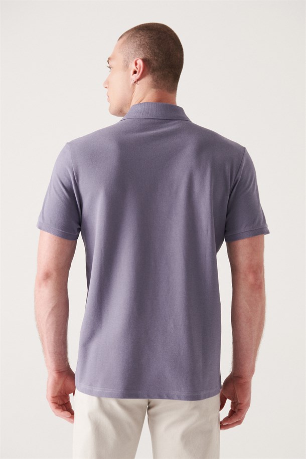 Polo Yaka Düz T-Shirt