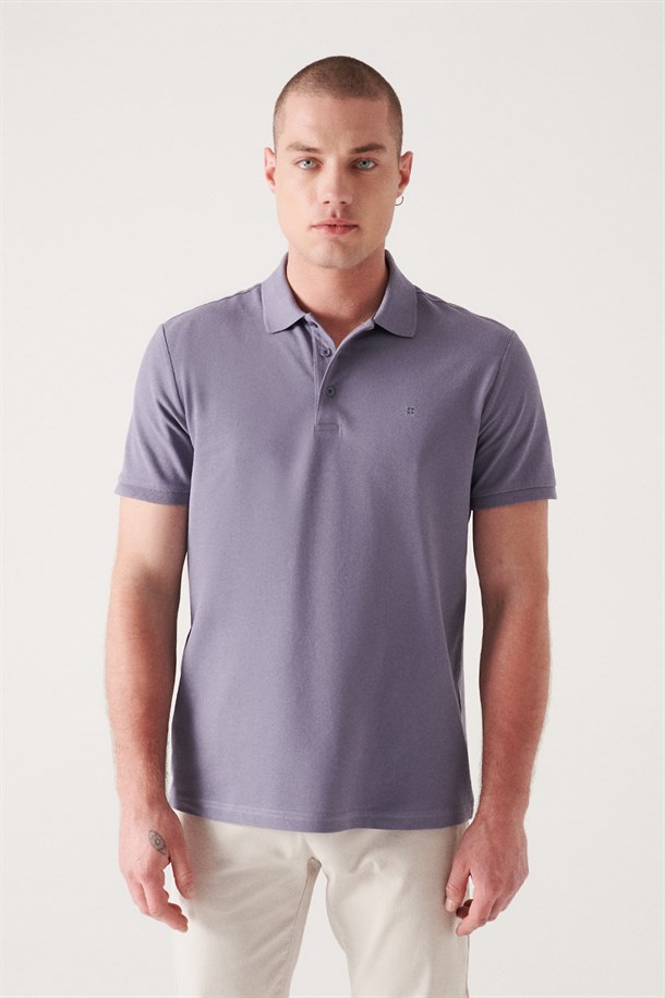 Polo Yaka Düz T-Shirt