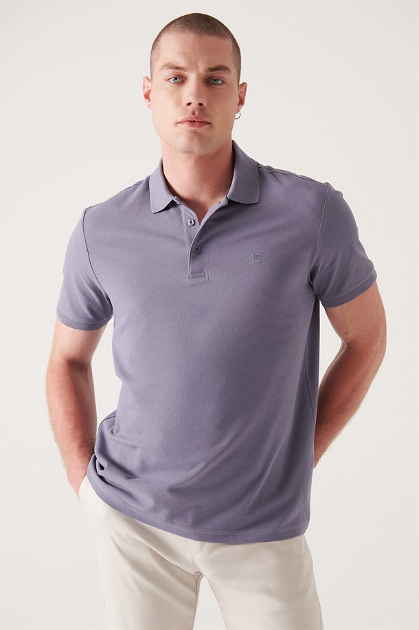 Polo Yaka Düz T-Shirt