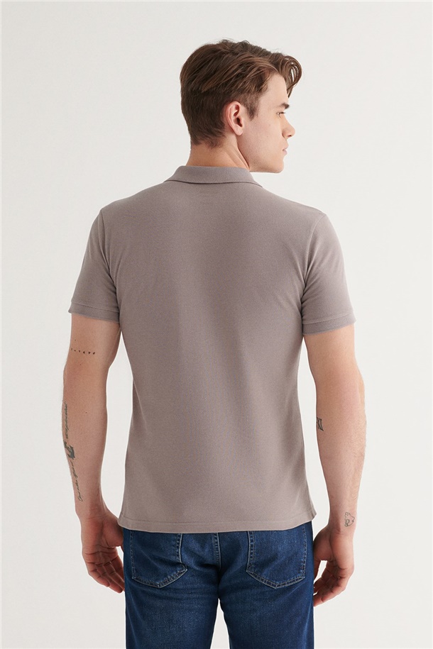 Polo Yaka Düz T-Shirt