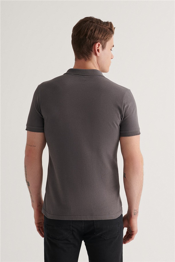 Polo Yaka Düz T-Shirt