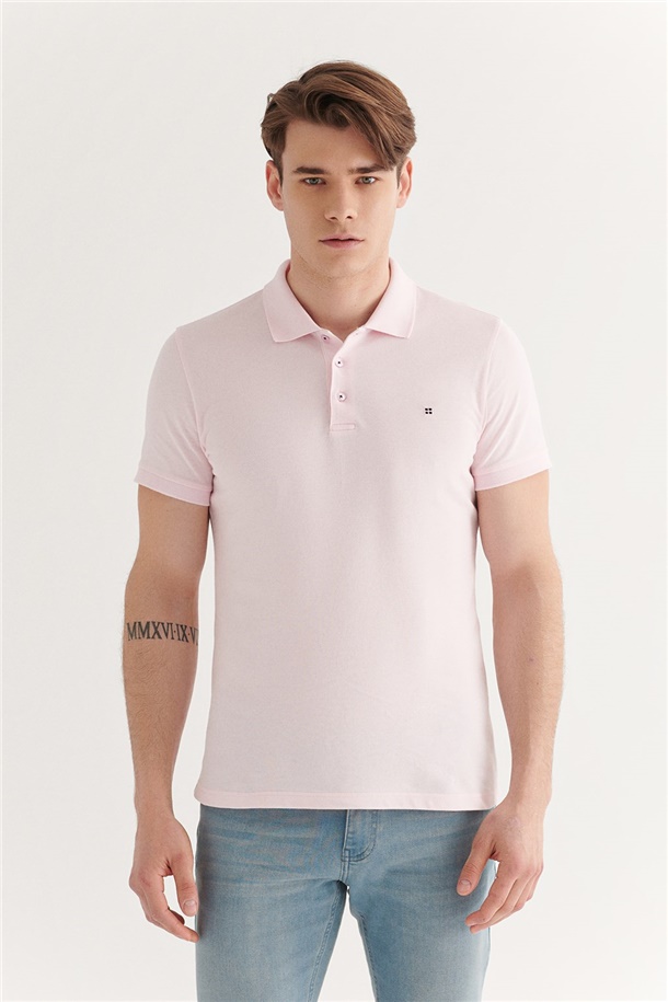 Polo Yaka Düz T-Shirt