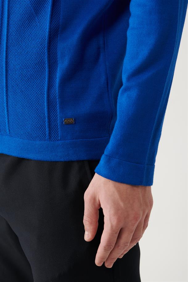 Saks Bisiklet Yaka Pamuklu Dokulu Regular Fit Standart Kesim Triko Kazak