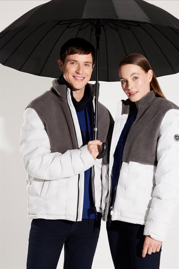 Saks Sweatshirt İnterlok Kumaş Bisiklet Yaka Gofre Baskılı Reular Fit Standart Kesim