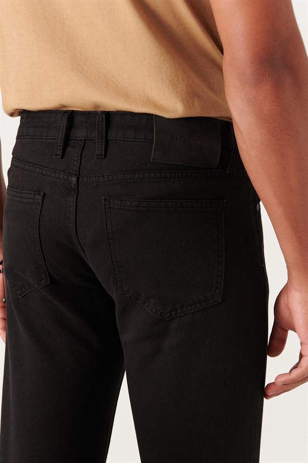 Siyah 5 Cepli Slim Fit Pantolon