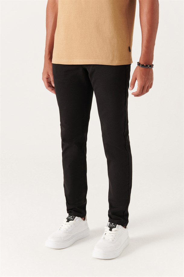 Siyah 5 Cepli Slim Fit Pantolon
