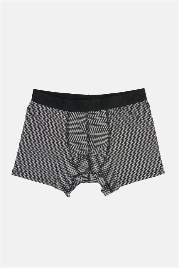 Siyah Desenli Boxer
