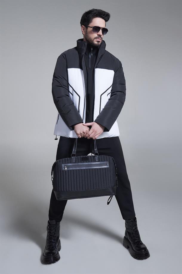Siyah Esnek Yumuşak Doku İnterlok Kumaş Lastikli Paça Unisex Regular Fit Standart Kesim Jogger Eşofman Altı