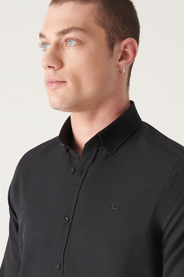 Oxford Düğmeli Yaka Slim Fit Gömlek
