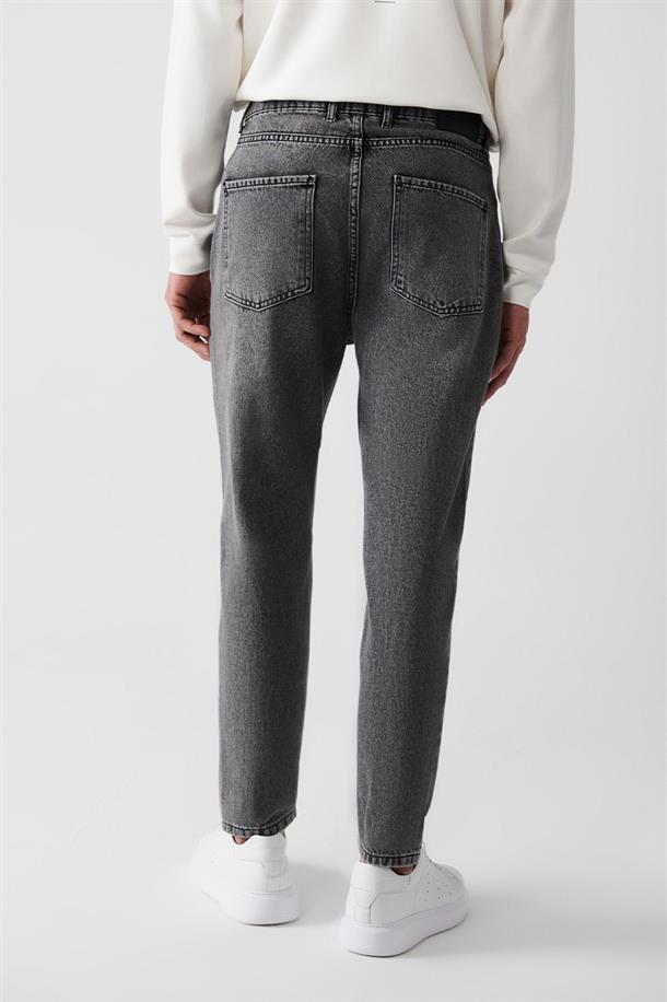 Siyah Random Yıkamalı  Jean