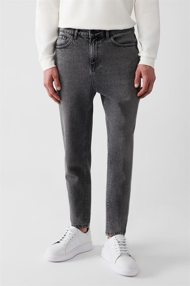 Siyah Random Yıkamalı  Jean