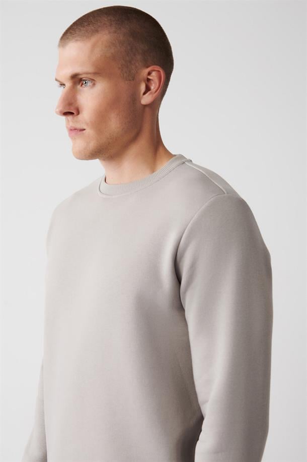 Taş Bisiklet Yaka İçi Polarlı 3 İplik Pamuklu Unisex Sweatshirt